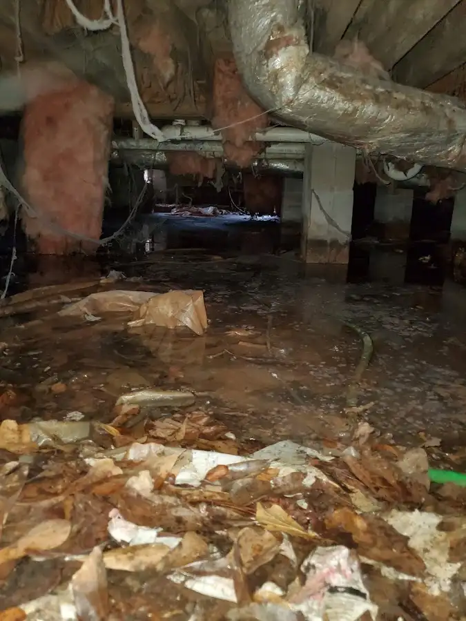 Crawl space flood assessment for Commercial Water Damage Restoration in Maumelle